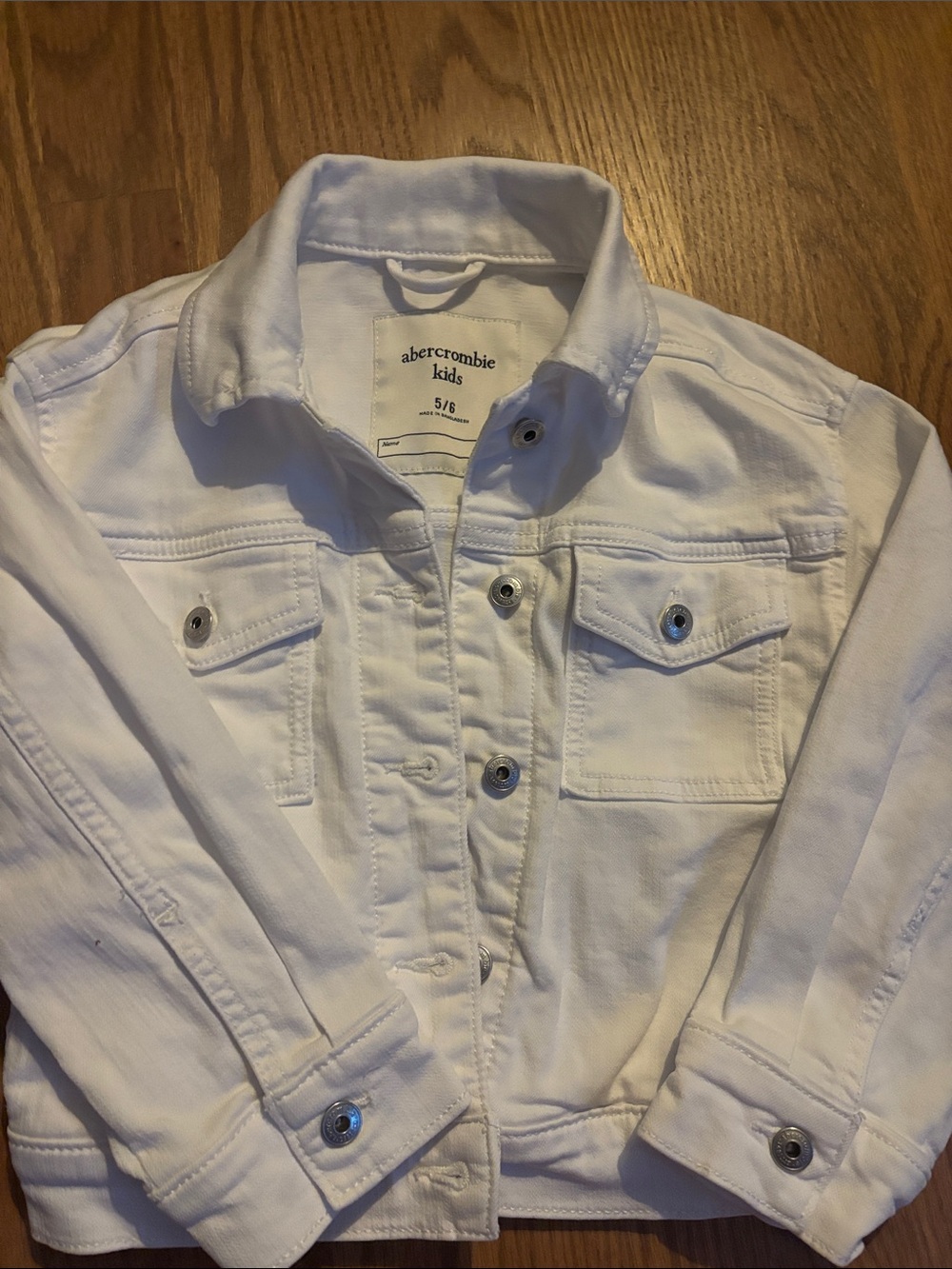 abercrombie kids White Denim Jean Jacket - Girls